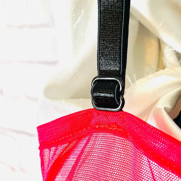 Victoria's Secret Sheer Red Baby Doll Lingerie NEW NO TAG Adjustable Straps - Picture 5 of 11